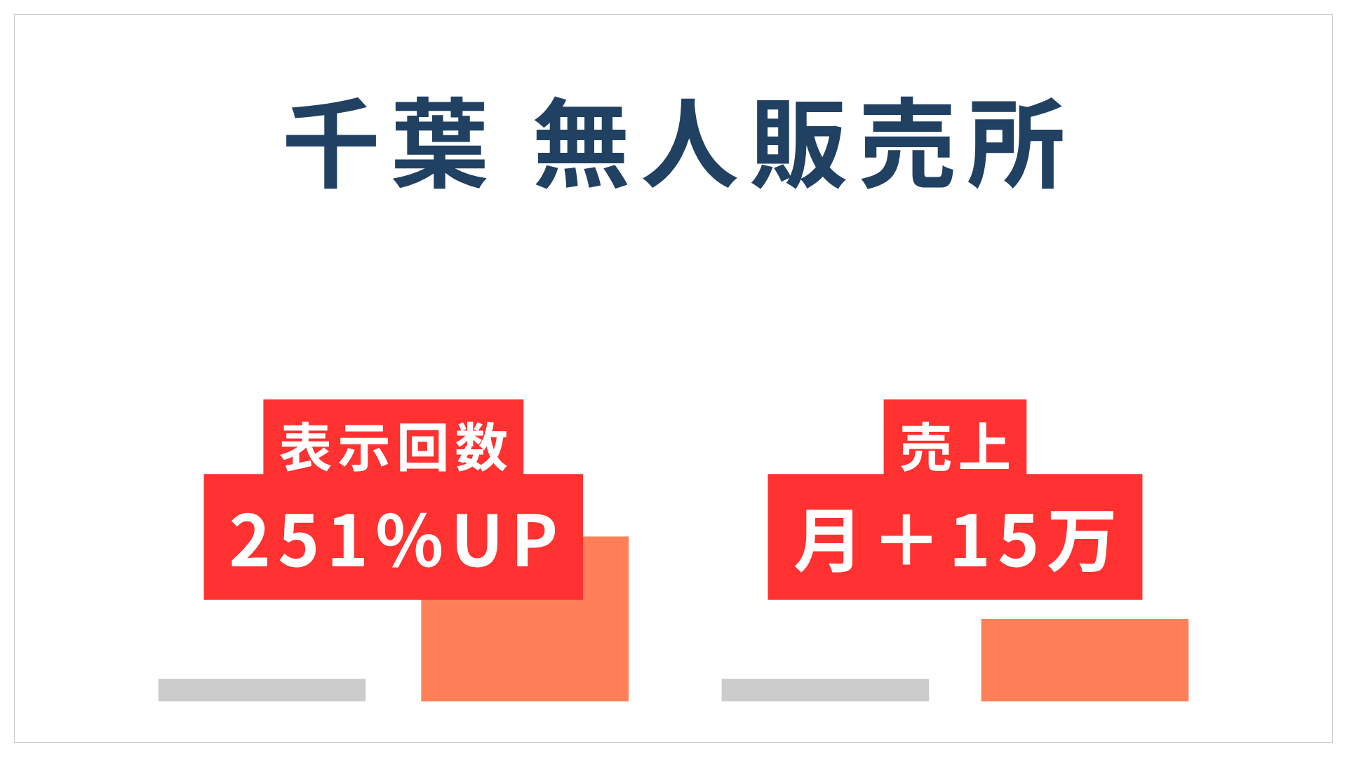 実績：千葉 無人販売所